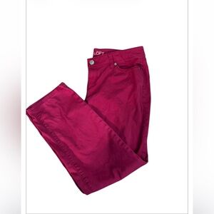 LOFT Vibrant Pink jeans/pants size 10/30